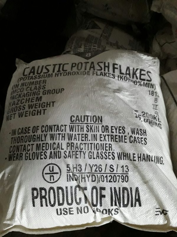 Potassium Hydroxide - KOH - Ấn Độ